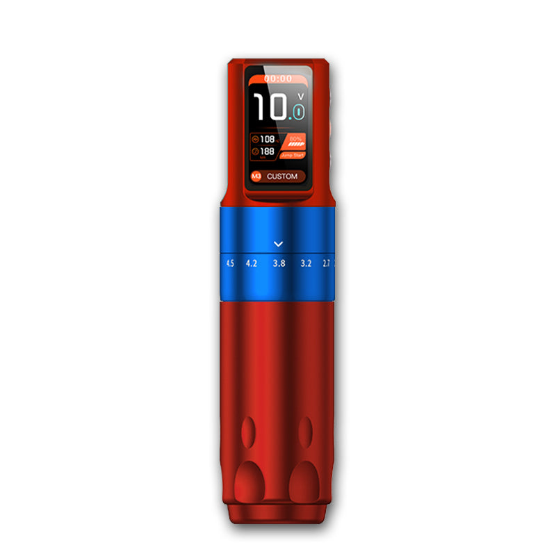 Custom Red/Blue Captain ONE |Adjustable Wireless Tattoo Machine with Six Stroke Length