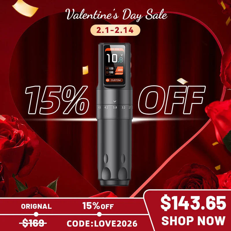 CPTINK Adjustable Wireless Tattoo Machine with Six Stroke Length ｜Captain One